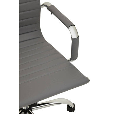 Orsina Brent Grey Low Back Home Office Chair – Compact Swivel Task Chair