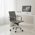 Orsina Brent Grey Low Back Home Office Chair – Compact Swivel Task Chair