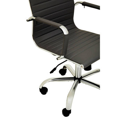 Orsina Brent Black Low Back Home Office Chair – Compact Swivel Task Chair