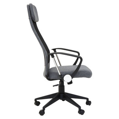 Orsina Brent Mesh Office Chair – Ergonomic Grey Fabric Desk Chair