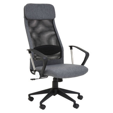 Orsina Brent Mesh Office Chair – Ergonomic Grey Fabric Desk Chair
