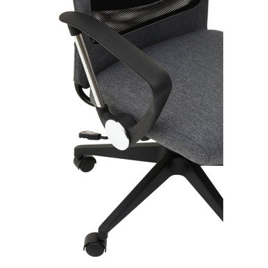 Orsina Brent Mesh Office Chair – Ergonomic Grey Fabric Desk Chair
