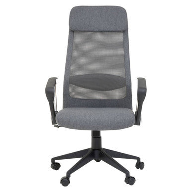 Orsina Brent Grey Mesh and Fabric Home Office Swivel Desk Chair