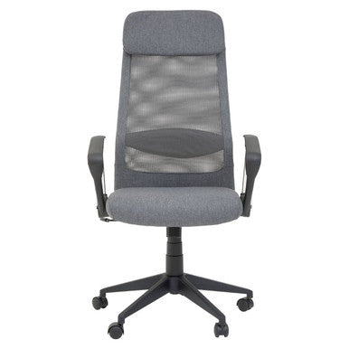 Orsina Brent Grey Mesh and Fabric Home Office Swivel Desk Chair