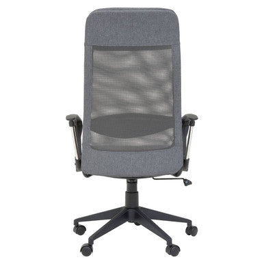 Orsina Brent Grey Mesh and Fabric Home Office Swivel Desk Chair