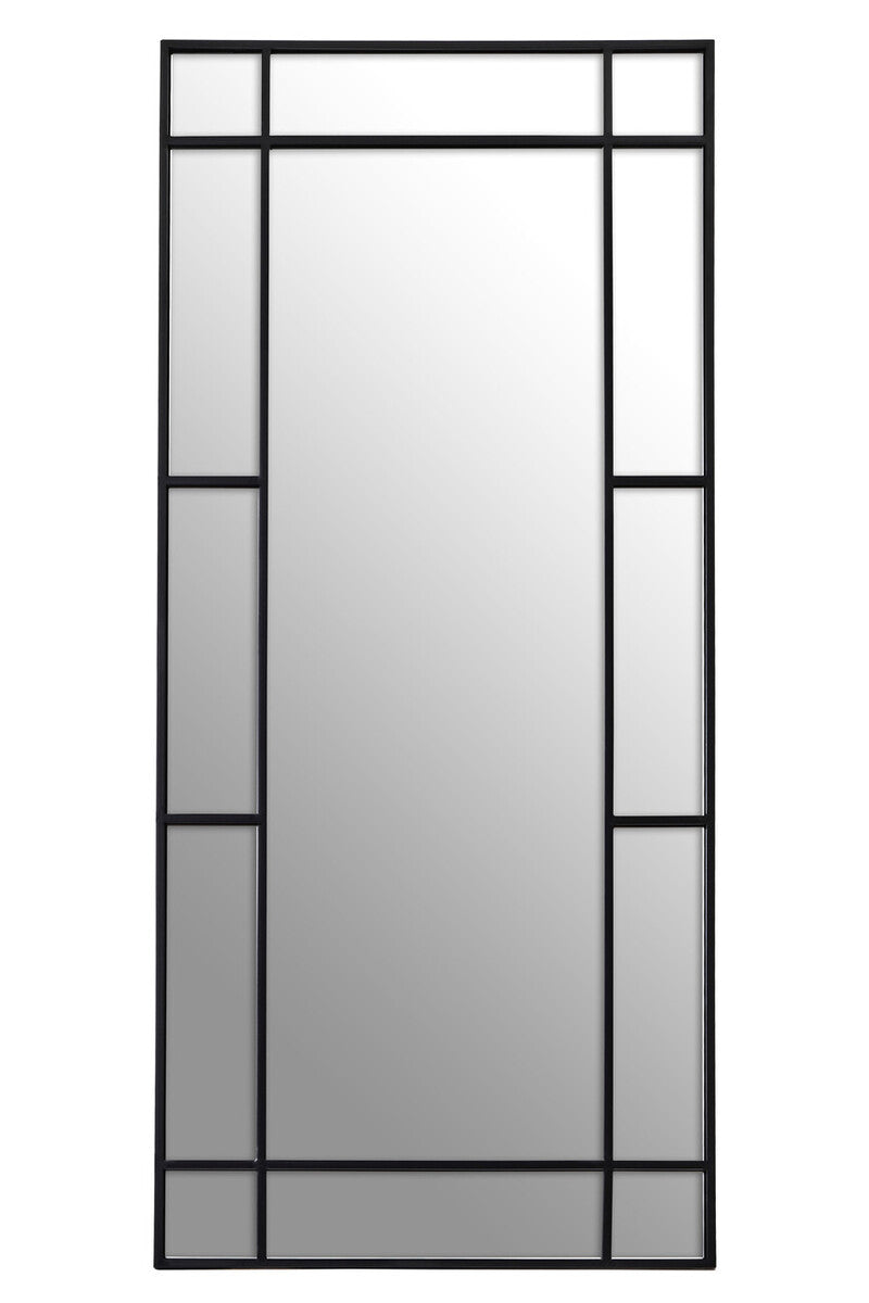Orsina Tiana Full Length Floor Mirror – Black Metal Mosaic Frame