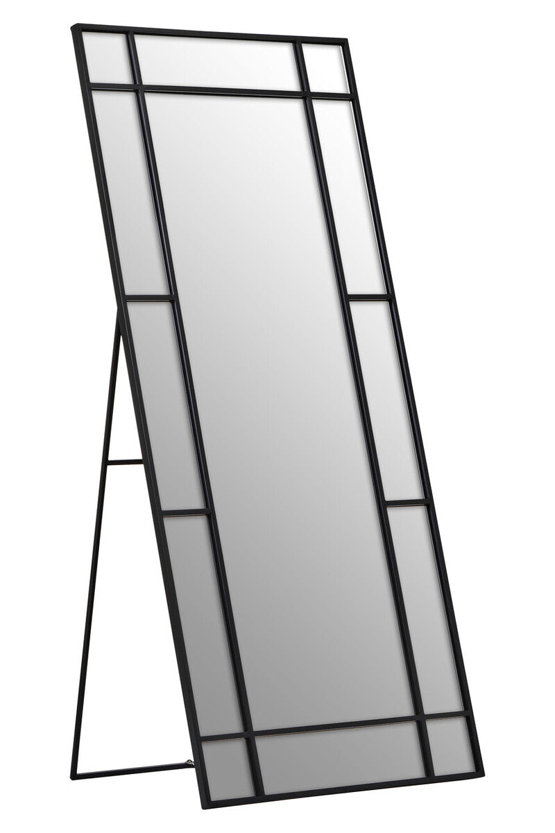 Orsina Tiana Full Length Floor Mirror – Black Metal Mosaic Frame