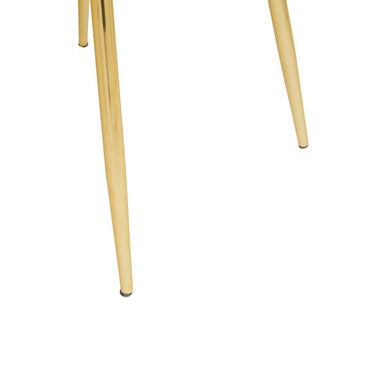 Orsina Tian Mink Velvet Dining Chair | Scalloped Back with Gold Legs