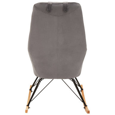 Orsina Stockholm Grey Velvet Rocking Chair – Modern Nursery Armchair