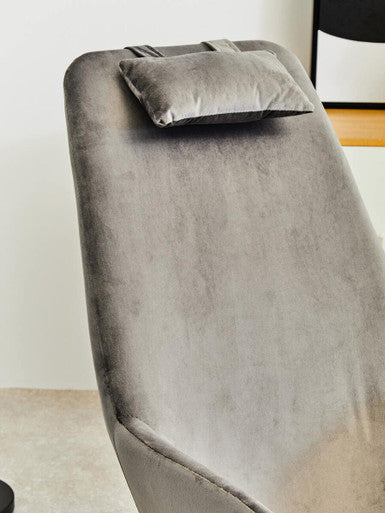 Orsina Stockholm Grey Velvet Rocking Chair – Modern Nursery Armchair
