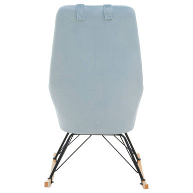 Orsina Stockholm Blue Velvet Rocking Chair | Modern Nursery Accent Seat