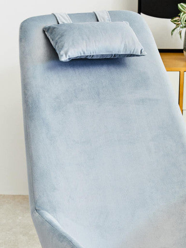Orsina Stockholm Blue Velvet Rocking Chair | Modern Nursery Accent Seat
