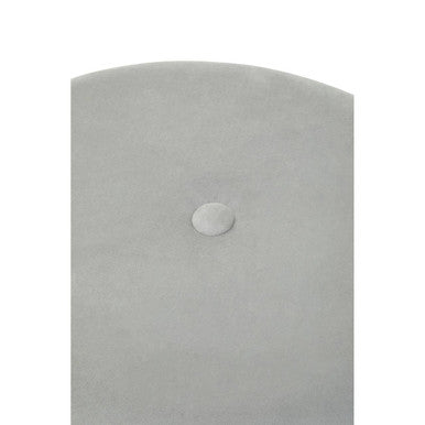 Orsina Ivy Grey Velvet Storage Stool – Round Vanity Ottoman Seat