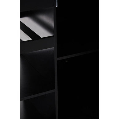 Orsina Frankfurt Black Kitchen Trolley | Modern Rolling Storage Cart