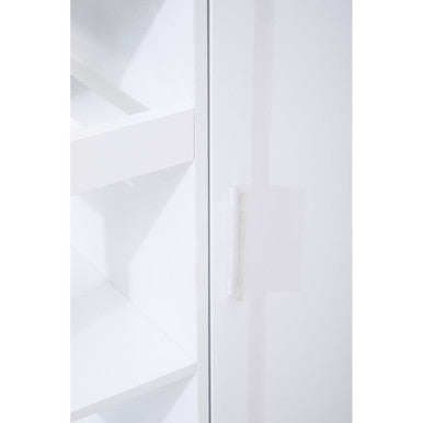 Orsina Frankfurt White Kitchen Trolley – Modern Rolling Storage Cart