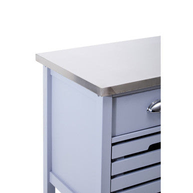 Orsina Frankfurt Grey Kitchen Trolley – Rolling Utility Storage Cart