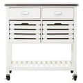 Orsina Frankfurt Kitchen Trolley – Cream Mobile Island with Stainless Top