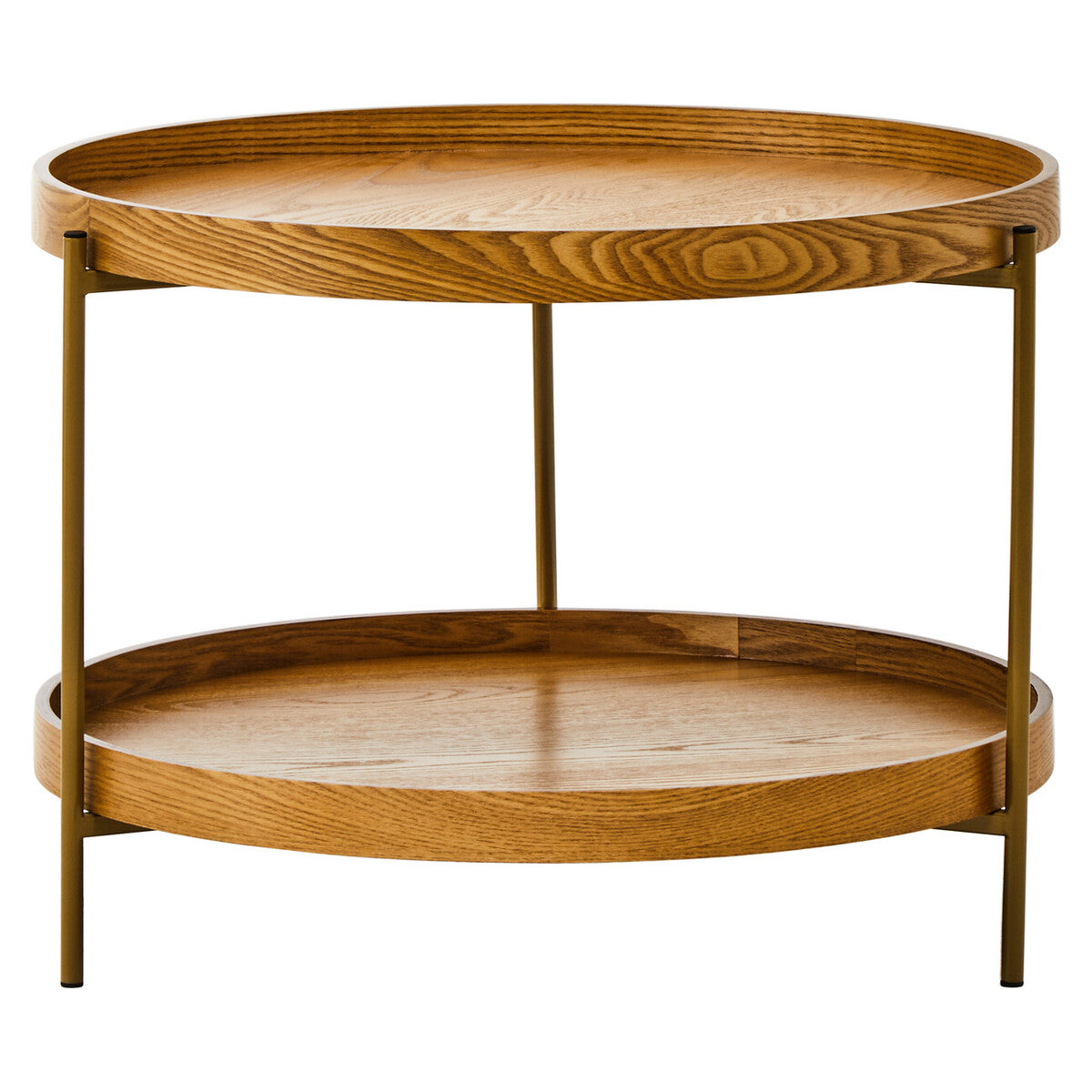 Orsina Viborg Two Tier Side Table – Minimalist Natural Wood End Table