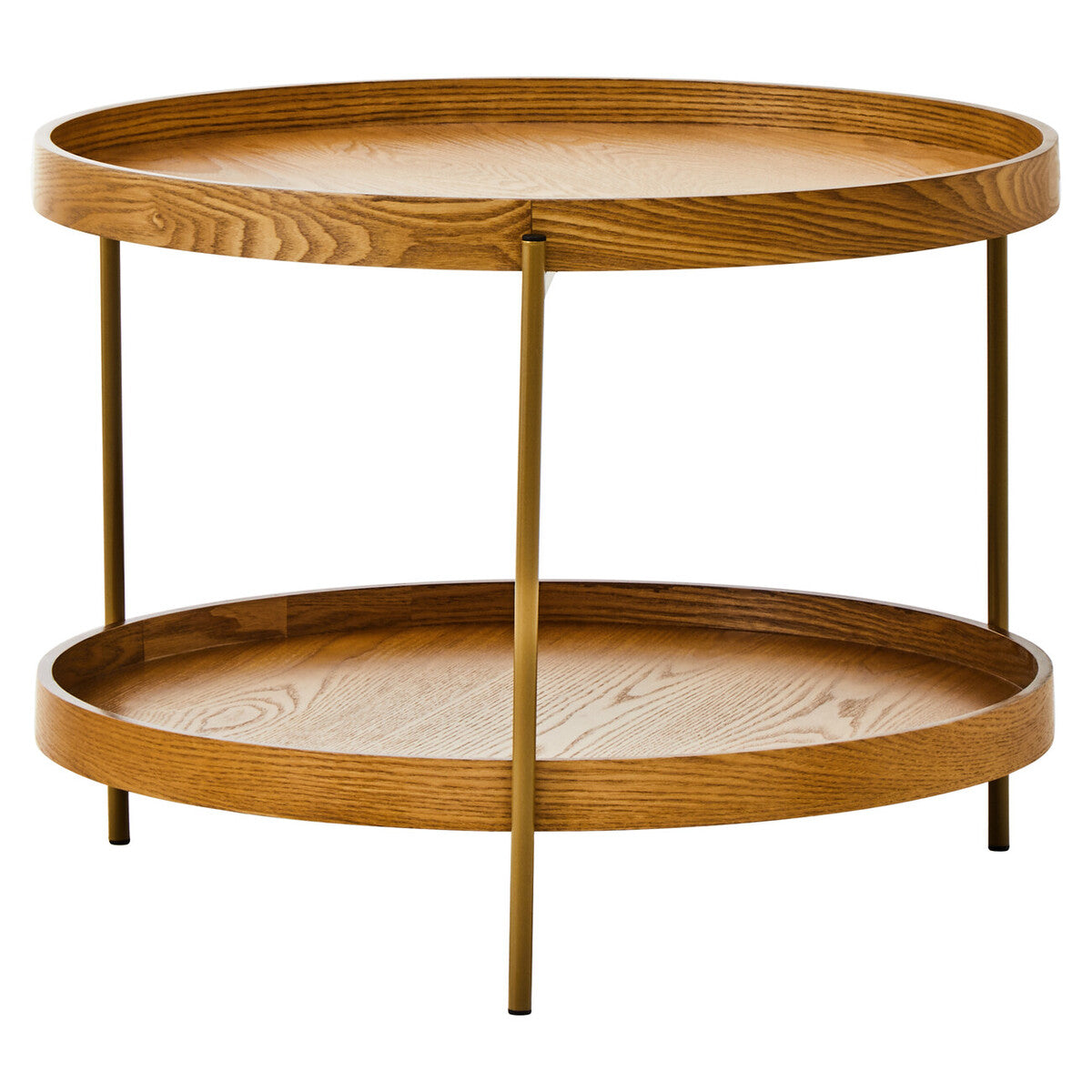 Orsina Viborg Two Tier Side Table – Minimalist Natural Wood End Table