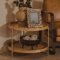 Orsina Viborg Two Tier Side Table – Minimalist Natural Wood End Table