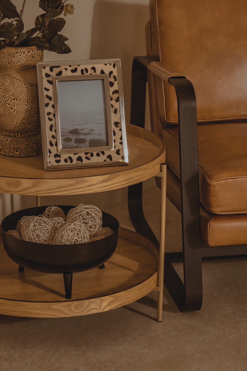 Orsina Viborg Two Tier Side Table – Minimalist Natural Wood End Table