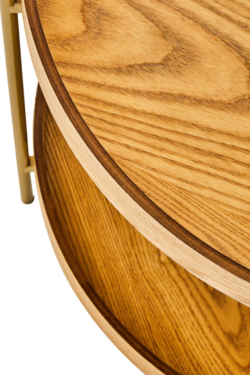 Orsina Viborg Two Tier Side Table – Minimalist Natural Wood End Table