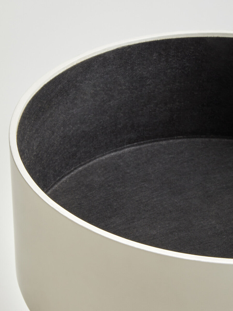 Orsina Viborg Round Wooden Side Table with Hidden Storage - Natural