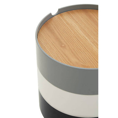 Orsina Viborg 3-Tier Storage Side Table with Pine Wood Legs