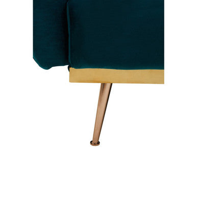 Orsina Hatton Green Velvet Sofa Bed – Mid-Century Convertible Guest Bed