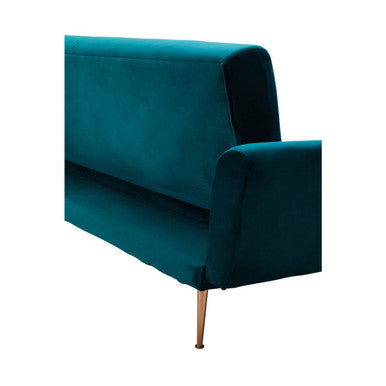 Orsina Hatton Green Velvet Sofa Bed – Mid-Century Convertible Guest Bed