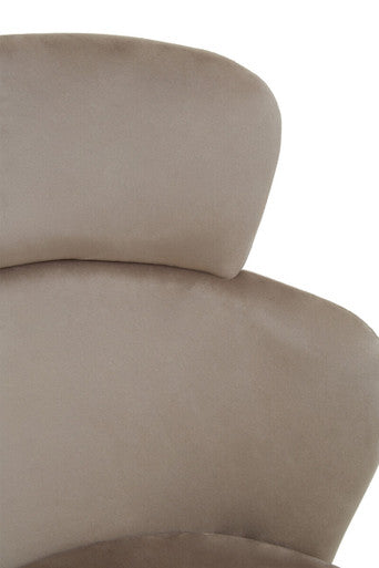 Orsina Veneto Mink Velvet Dining Chair with Gold Base | Modern Seating