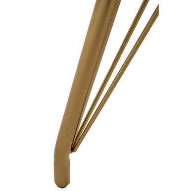 Orsina Veneto Dining Table | Natural Wood Effect & Gold Hairpin Legs