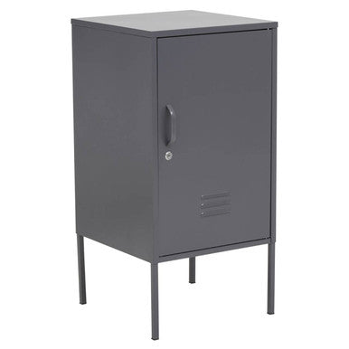 Orsina Academy Grey One Door Locker Cabinet | Slim Metal Storage