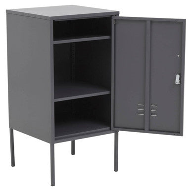 Orsina Academy Grey One Door Locker Cabinet | Slim Metal Storage