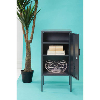 Orsina Academy Grey One Door Locker Cabinet | Slim Metal Storage