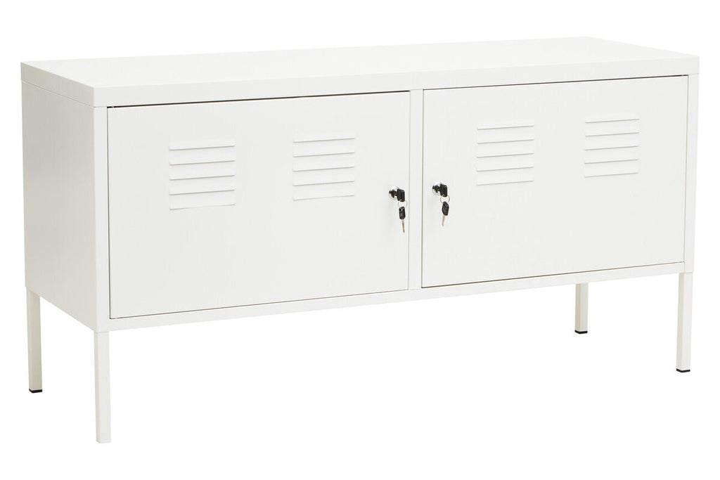 Orsina White Metal Locker Cabinet – Two Door Modern Storage Unit