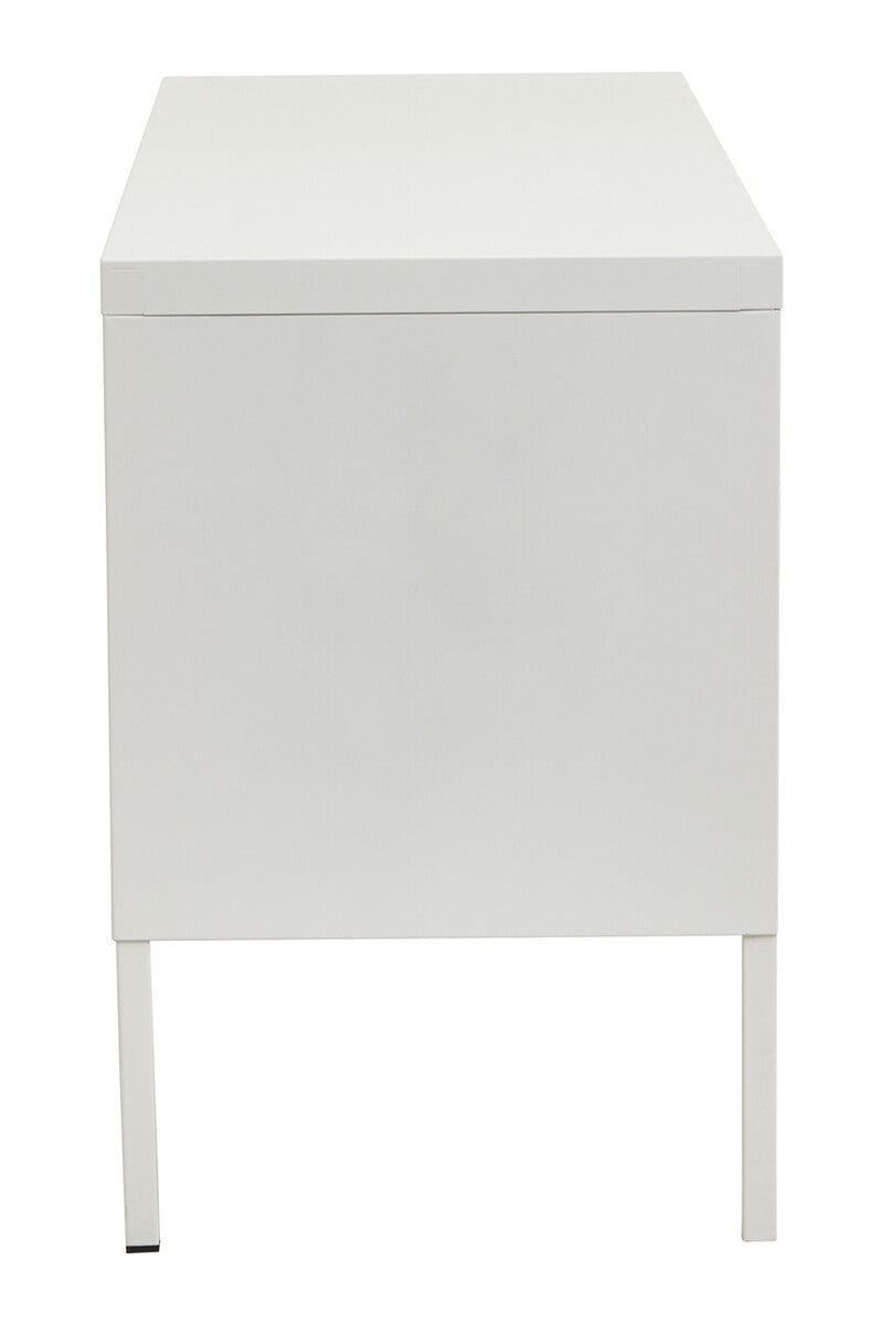 Orsina White Metal Locker Cabinet – Two Door Modern Storage Unit