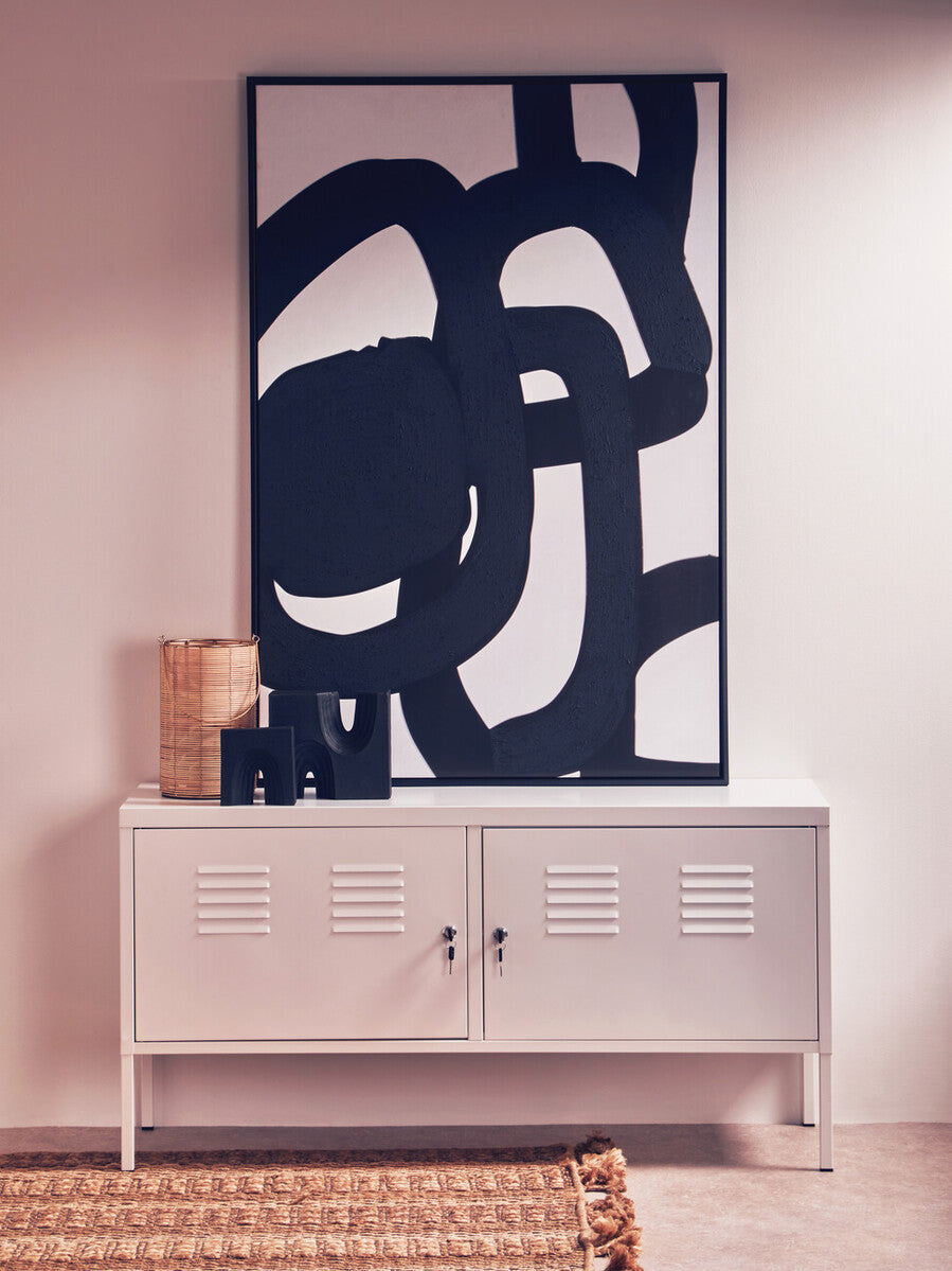 Orsina White Metal Locker Cabinet – Two Door Modern Storage Unit