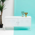 Orsina White Metal Locker Cabinet – Two Door Modern Storage Unit