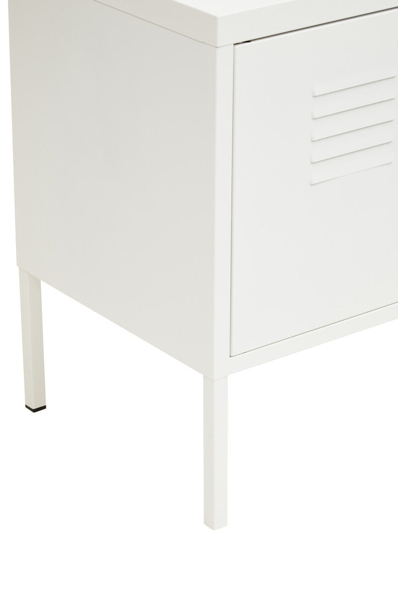 Orsina White Metal Locker Cabinet – Two Door Modern Storage Unit