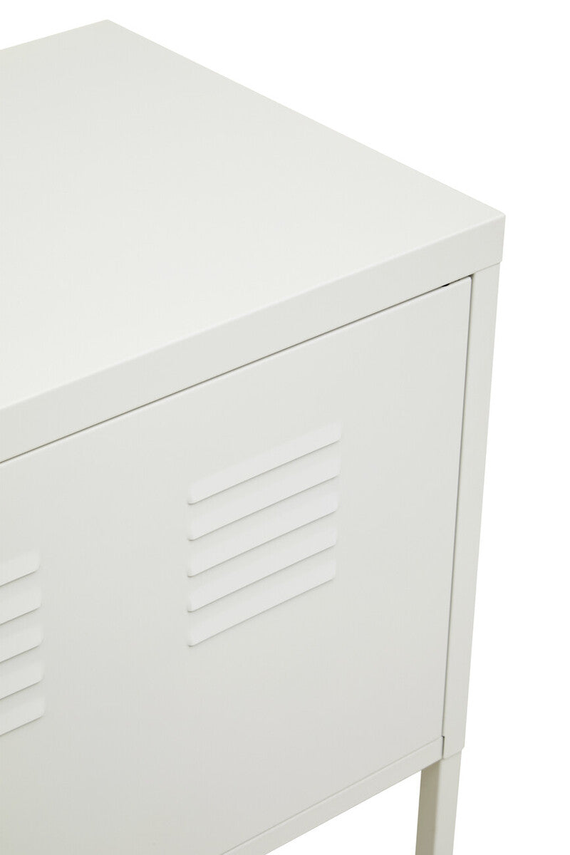 Orsina White Metal Locker Cabinet – Two Door Modern Storage Unit