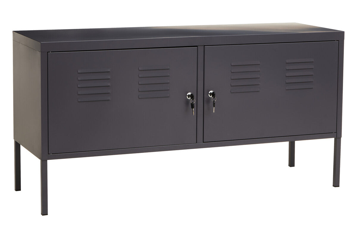 Orsina Academy Two Door Grey Metal Locker Cabinet | Modern Storage