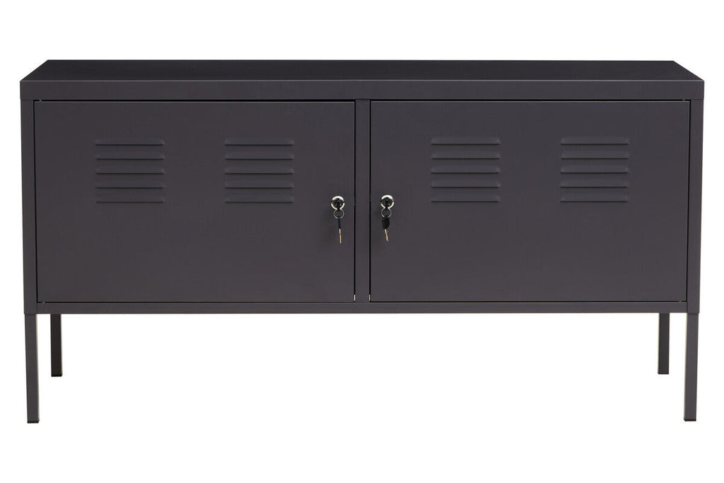 Orsina Academy Two Door Grey Metal Locker Cabinet | Modern Storage