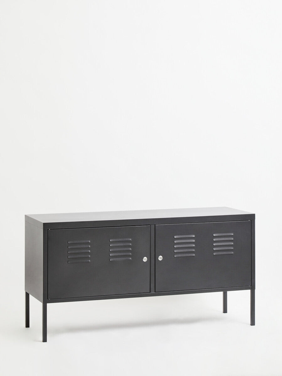 Orsina Academy Two Door Grey Metal Locker Cabinet | Modern Storage
