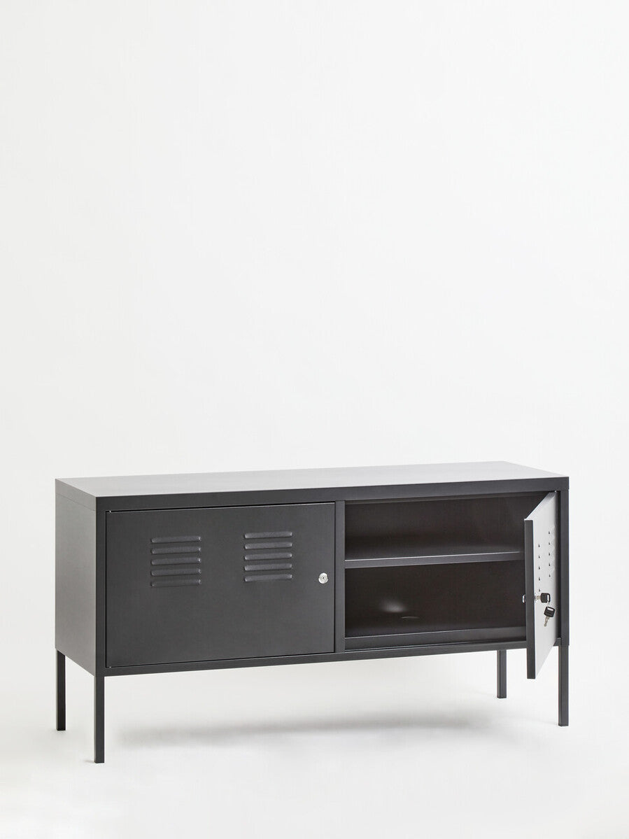 Orsina Academy Two Door Grey Metal Locker Cabinet | Modern Storage