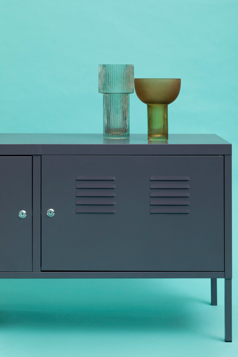 Orsina Academy Two Door Grey Metal Locker Cabinet | Modern Storage