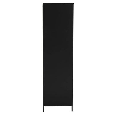 Orsina Academy Black Two Door Locker Style Industrial Wardrobe