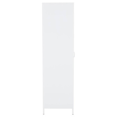 Orsina Academy White Two-Door Locker Style Wardrobe – Metal Storage