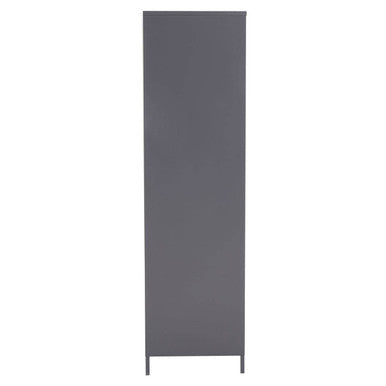 Orsina Academy Grey Two Door Locker Style Wardrobe - Metal Storage