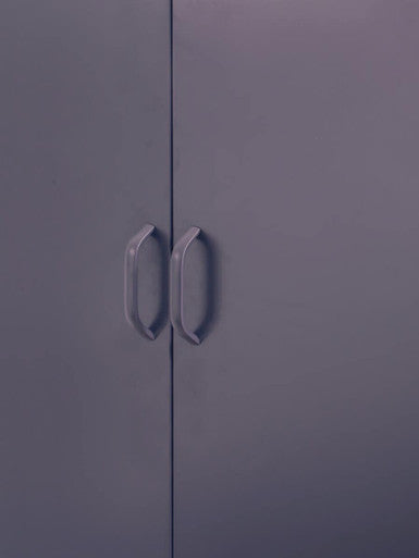 Orsina Academy Grey Two Door Locker Style Wardrobe - Metal Storage